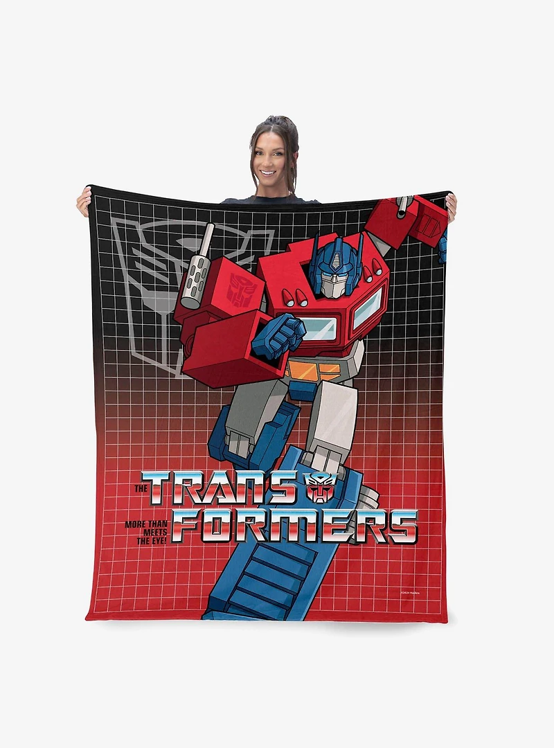 Transformers G1 Grid Megatron Silk Touch Sherpa Throw Blanket