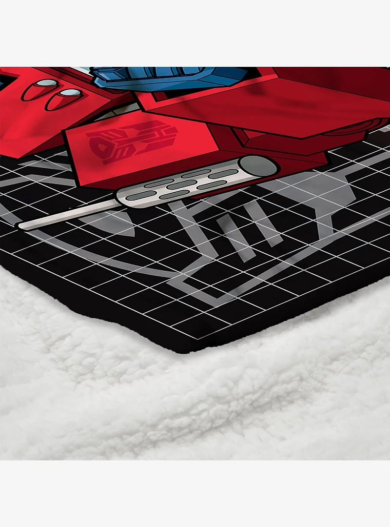 Transformers G1 Grid Megatron Silk Touch Sherpa Throw Blanket