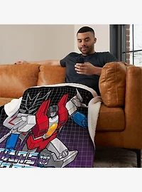 Transformers G1 Grid Soundwave Silk Touch Sherpa Throw Blanket
