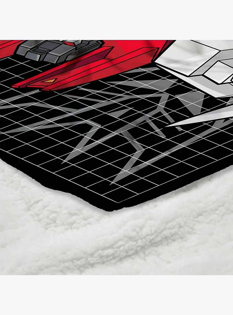 Transformers G1 Grid Soundwave Silk Touch Sherpa Throw Blanket
