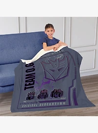 Transformers G1 Grid Starscream Silk Touch Sherpa Throw Blanket