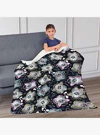 Furby Retro Furby Pattern Silk Touch Throw Blanket