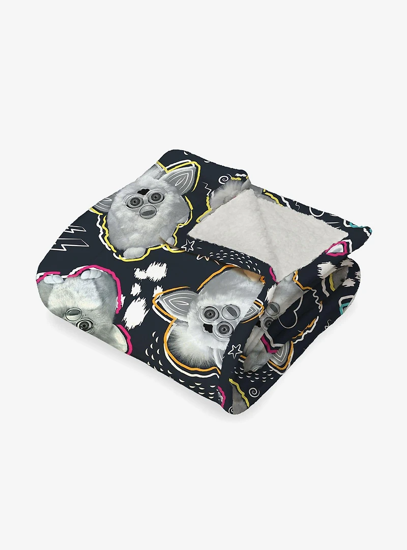 Furby Retro Furby Pattern Silk Touch Throw Blanket