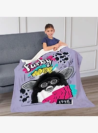 Furby 1998 Silk Touch Sherpa Throw Blanket