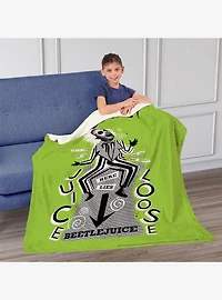 Beetlejuice Juice Is Loose Silk Touch Sherpa Throw Blanket