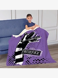 Beetlejuice I Hate Sandworms Silk Touch Sherpa Throw Blanket