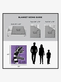 Beetlejuice I Hate Sandworms Silk Touch Sherpa Throw Blanket