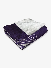 Beetlejuice Big Dark Room Silk Touch Sherpa Throw Blanket