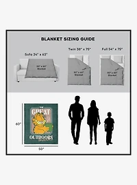 Garfield The Great Indoors 50x60" Silk Touch Throw Blanket