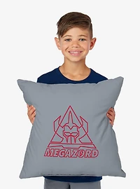 Mighty Morphin Power Rangers Megazord Line Art Throw Pillow