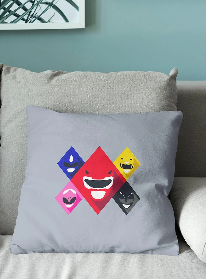 Mighty Morphin Power Rangers Ranger Diamonds Throw Pillow