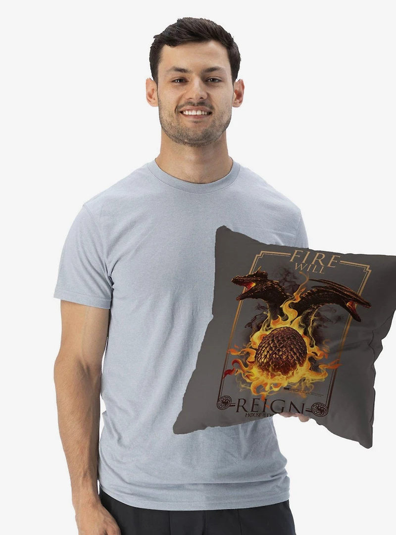 House of the Dragon Let It Reign Throw Pillow