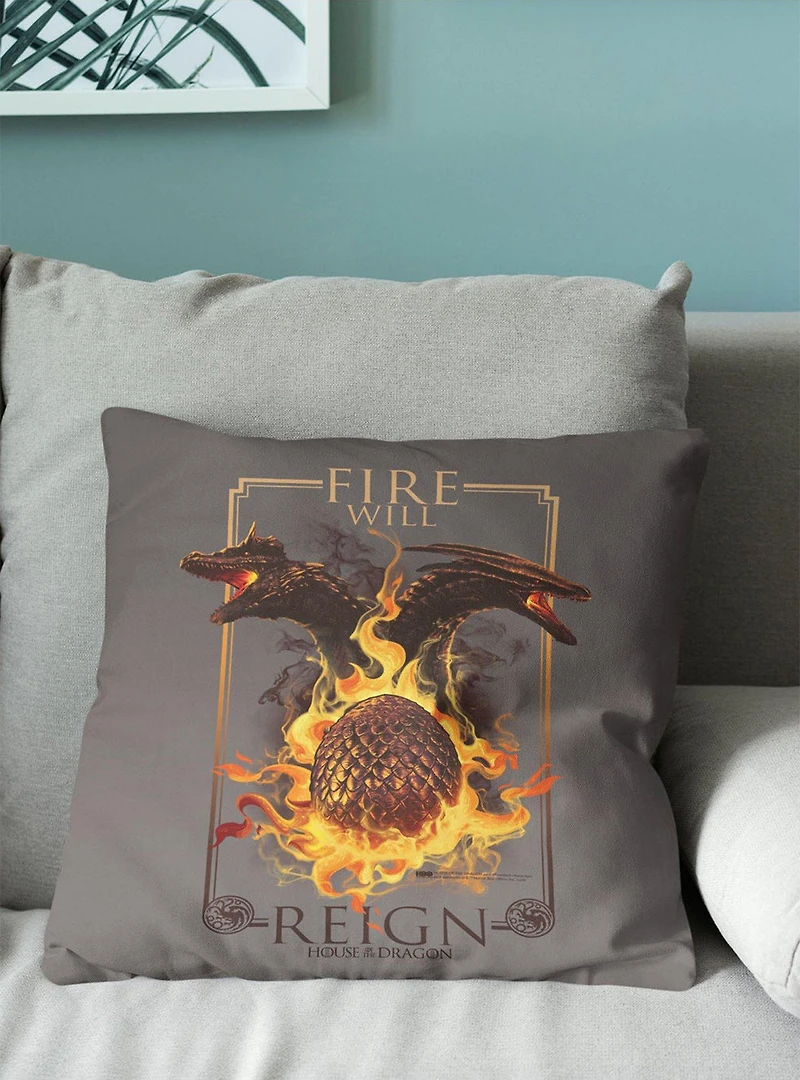 House of the Dragon Let It Reign Throw Pillow