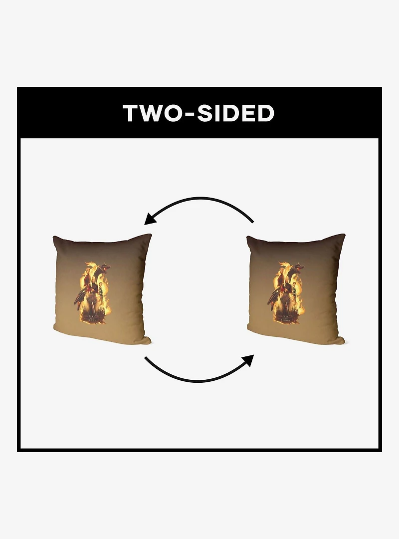 House of the Dragon Fire and Blood Reigns Throw Pillow