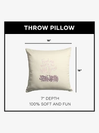 Where The Wild Things Are Find Me Pink Throw Pillow