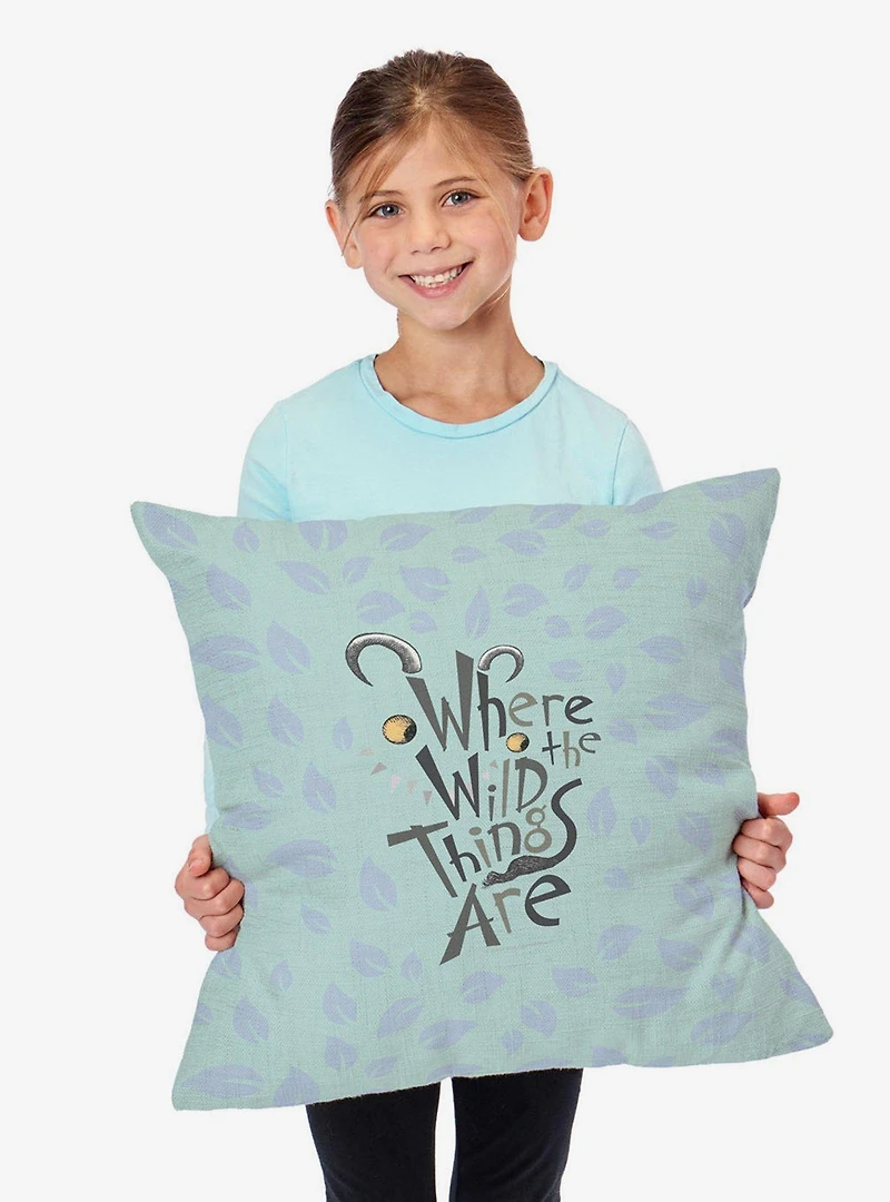 Where The Wild Things Are In The Leaves Throw Pillow
