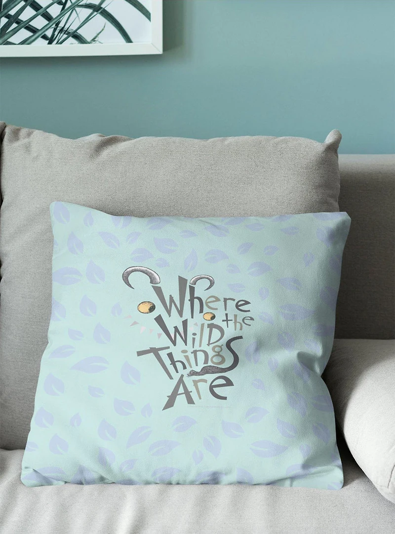 Where The Wild Things Are In The Leaves Throw Pillow