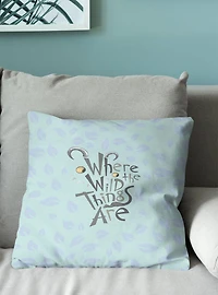 Where The Wild Things Are In The Leaves Throw Pillow