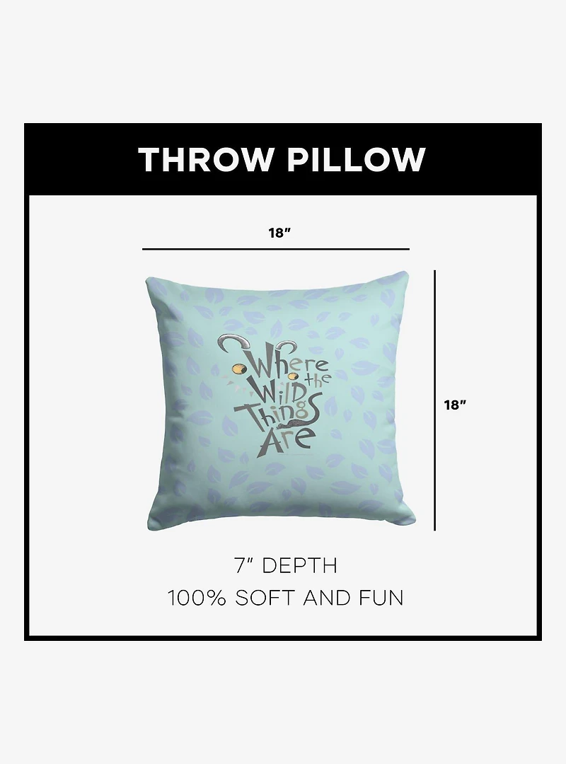 Where The Wild Things Are In The Leaves Throw Pillow