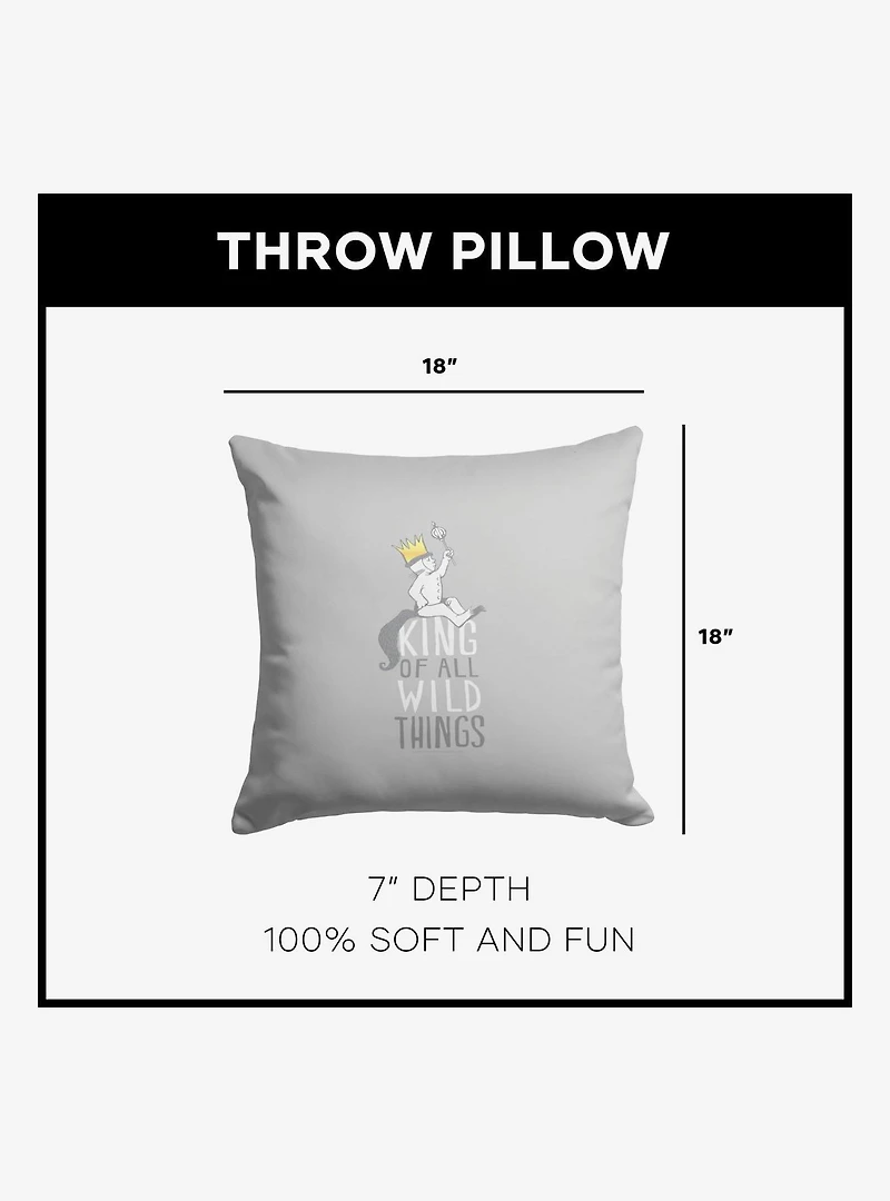 Where The Wild Things Are King Of All Throw Pillow