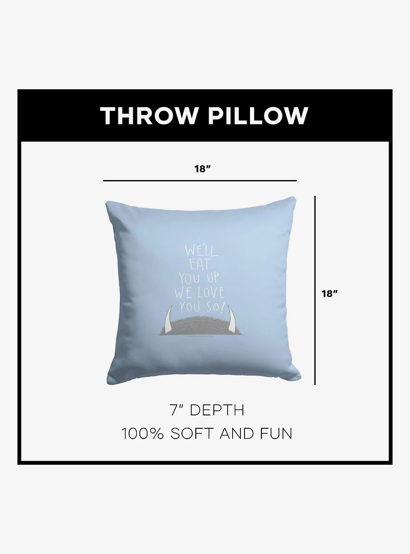 Where The Wild Things Are Love You So Throw Pillow
