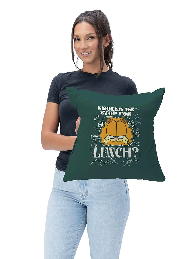 Garfield Stop For Lunch Throw Pillow