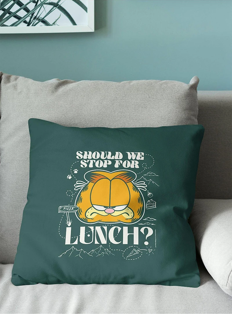Garfield Stop For Lunch Throw Pillow