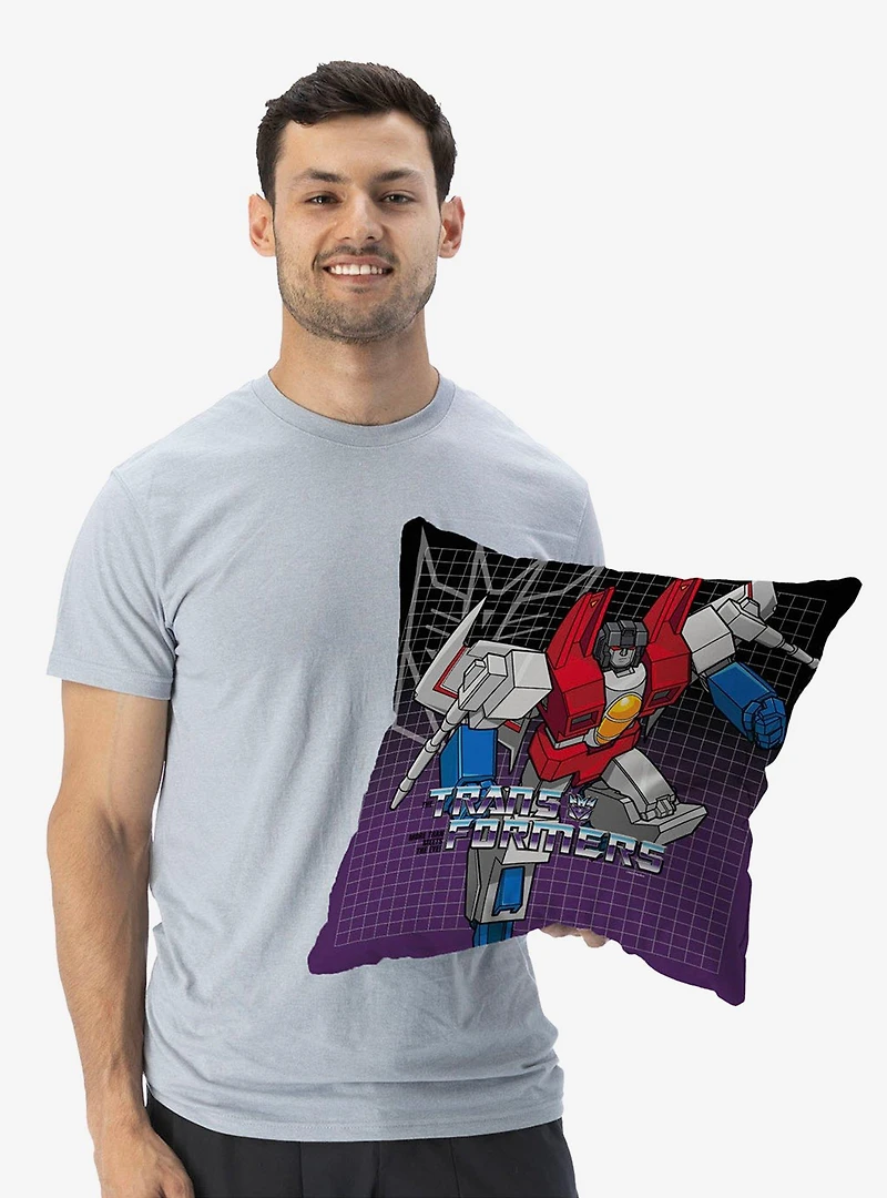 Transformers G1 Grid Starscream Throw Pillow