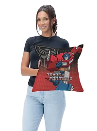 Transformers G1 Grid Optimus Prime Throw Pillow