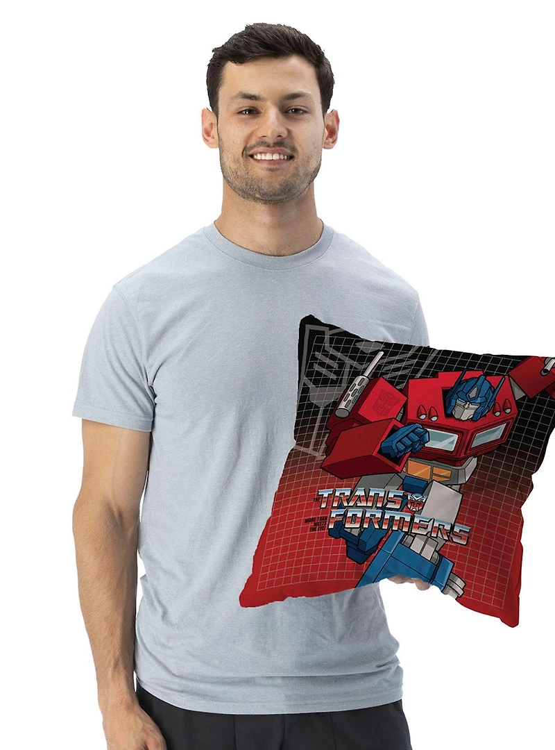 Transformers G1 Grid Optimus Prime Throw Pillow
