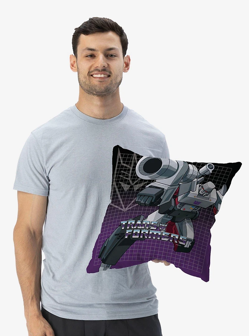 Transformers G1 Grid Megatron Throw Pillow