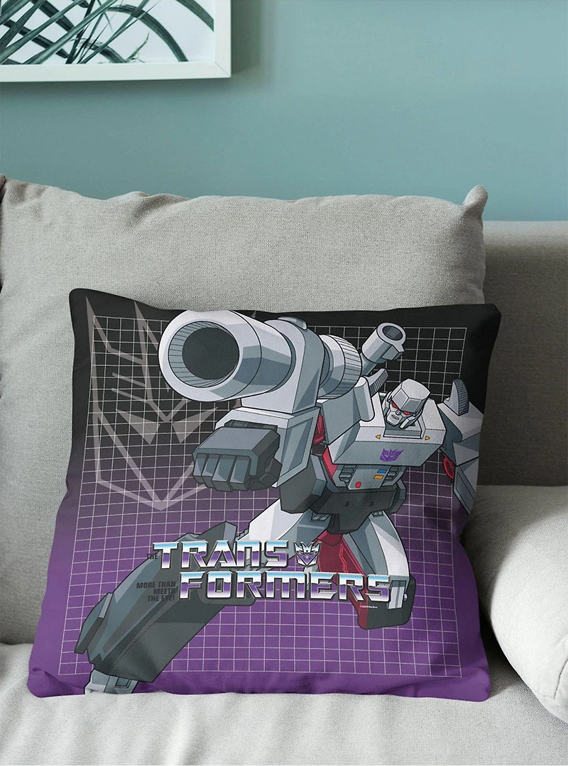Transformers G1 Grid Megatron Throw Pillow