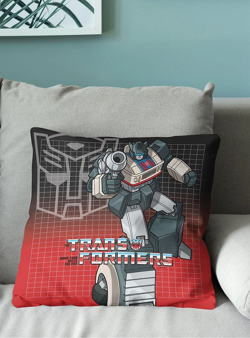 Transformers G1 Grid Jazz Throw Pillow