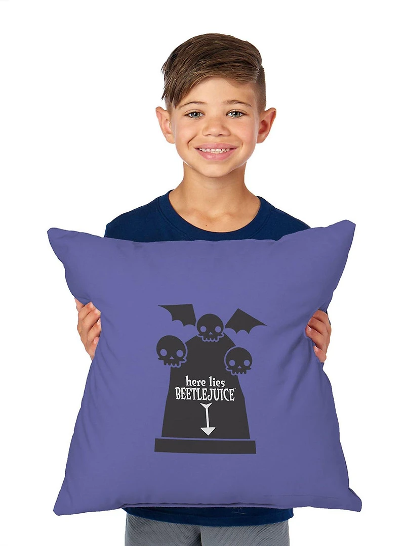 Beetlejuice Here Lies Beetlejuice Throw Pillow