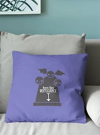 Beetlejuice Here Lies Beetlejuice Throw Pillow