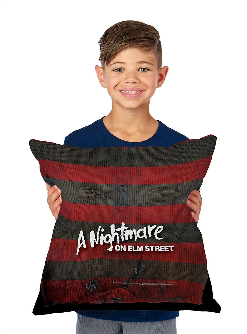 A Nightmare On Elm Street Sweater Throw Pillow