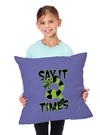 Beetlejuice Three Times Throw Pillow