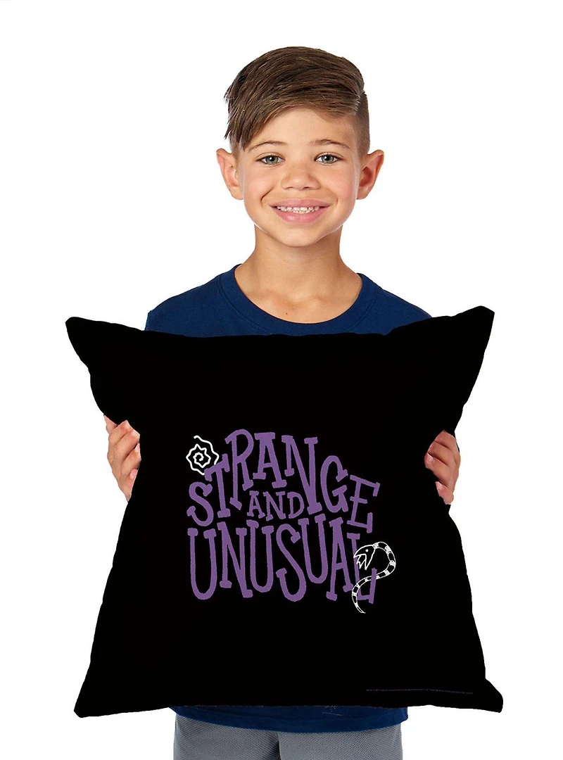 Beetlejuice Strange and Unusual Throw Pillow