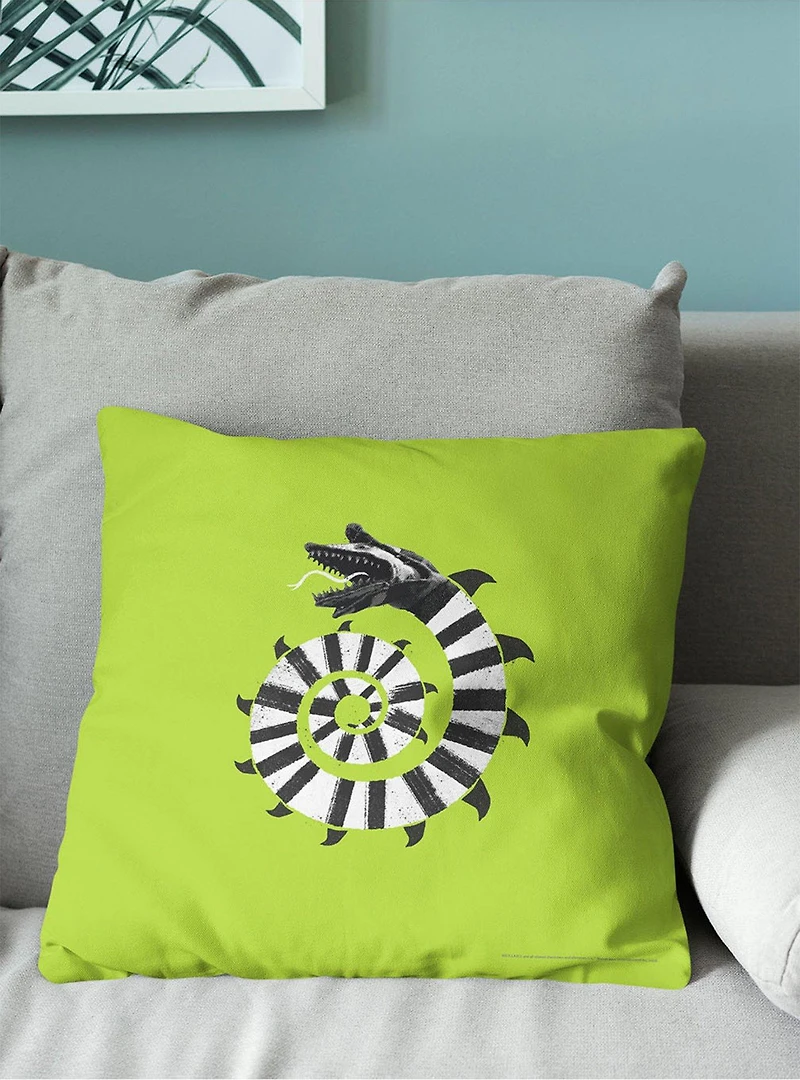Beetlejuice Mind The Sandworms Throw Pillow