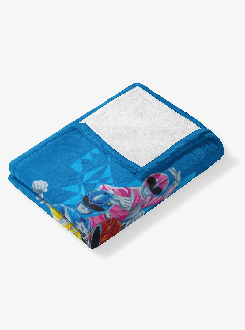 Mighty Morphin Power Rangers All Systems Go 40x50" Silk Touch Throw Blanket