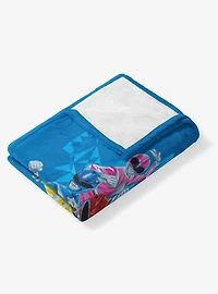 Mighty Morphin Power Rangers All Systems Go 40x50" Silk Touch Throw Blanket