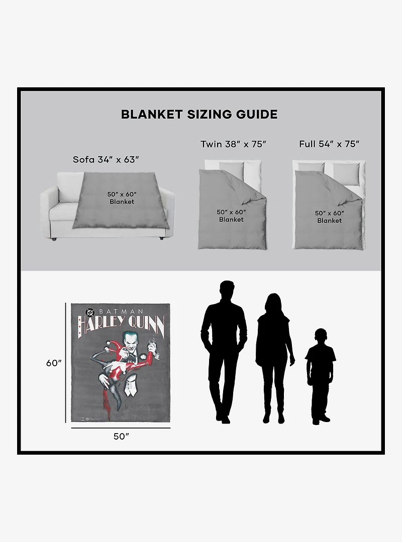 DC Comics Joker Tango 50x60" Silk Touch Throw Blanket