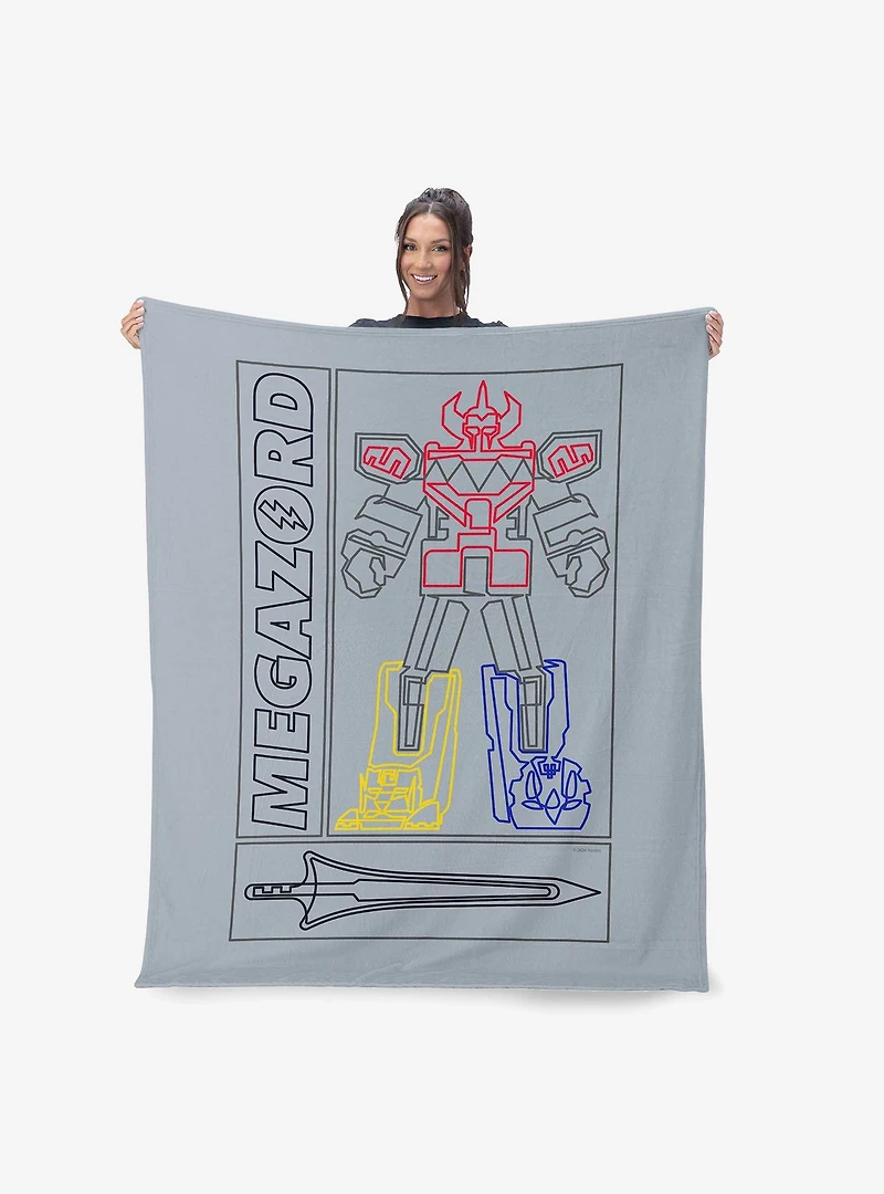Mighty Morphin Power Rangers Megazord 40x50" Silk Touch Throw Blanket