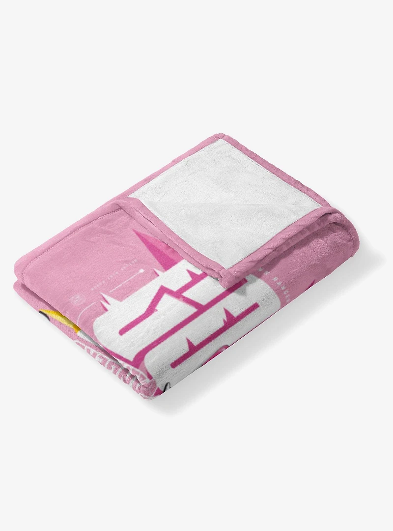 Mighty Morphin Power Rangers Pink and Yellow 40x50" Silk Touch Throw Blanket