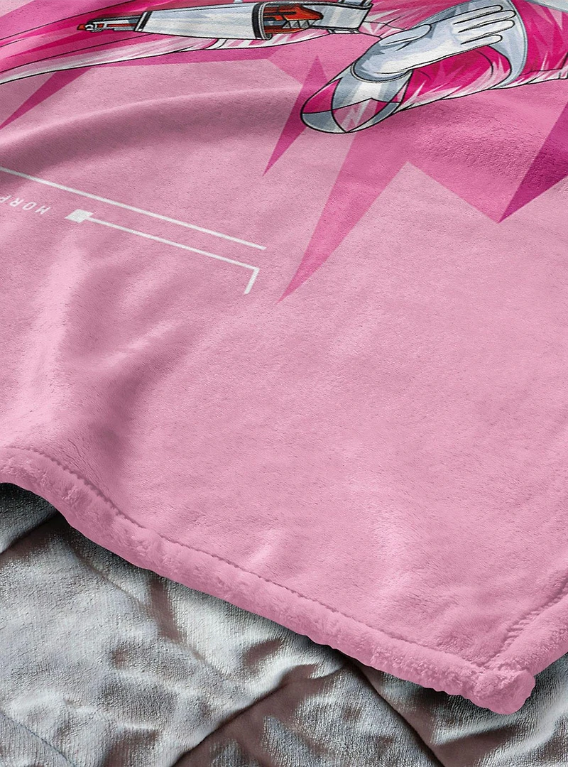 Mighty Morphin Power Rangers Pink and Yellow 40x50" Silk Touch Throw Blanket