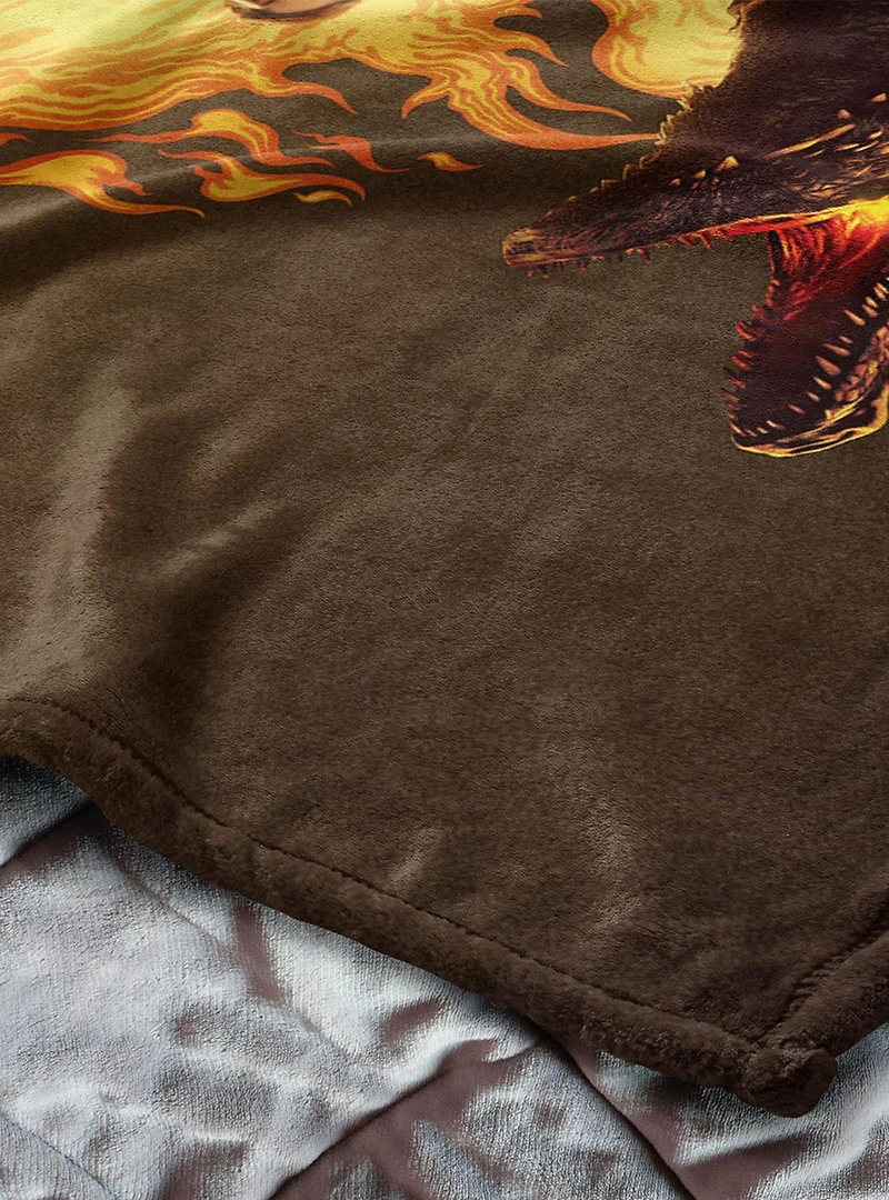 House of the Dragon Fire and Blood Reigns 40x50" Silk Touch Throw Blanket