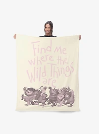 Where The Wild Things Are Find Me Pink 40x50" Silk Touch Throw Blanket