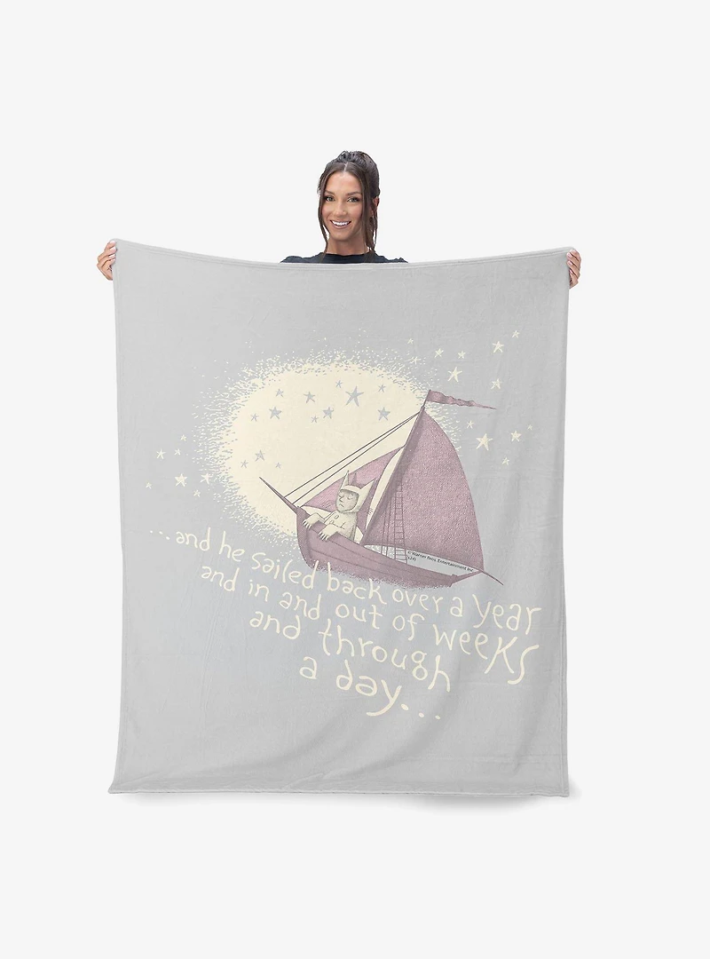 Where The Wild Things Are He Sailed 40x50" Silk Touch Throw Blanket