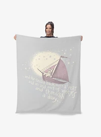 Where The Wild Things Are He Sailed 40x50" Silk Touch Throw Blanket