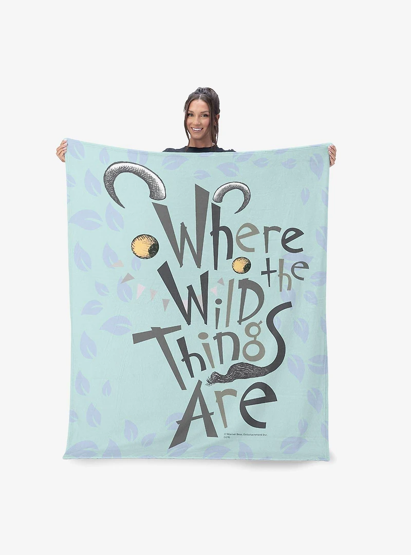 Where The Wild Things Are In The Leaves 40x50" Silk Touch Throw Blanket